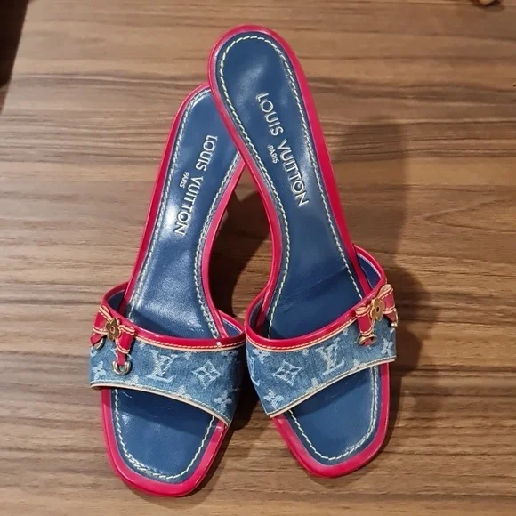 Louis Vuitton | Shoes | Louis Vuitton Womens Denim With Red